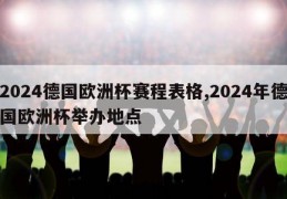 2024德国欧洲杯赛程表格,2024年德国欧洲杯举办地点