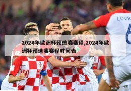 2024年欧洲杯预选赛赛程,2024年欧洲杯预选赛赛程时间表